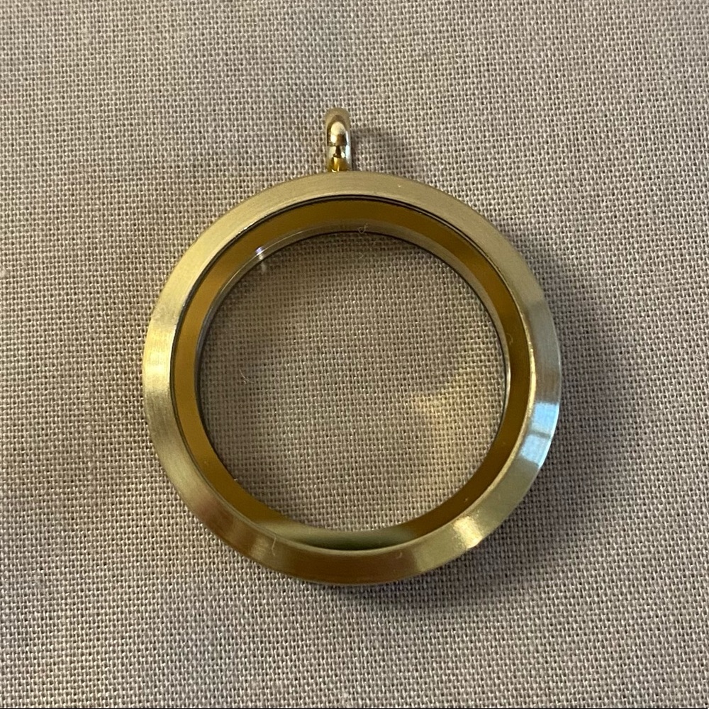 Origami Owl Large Brushed Gold Locket